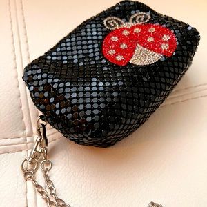 Import Hand made Shiny Ladybug small cosmetic porch. Made in Italy.